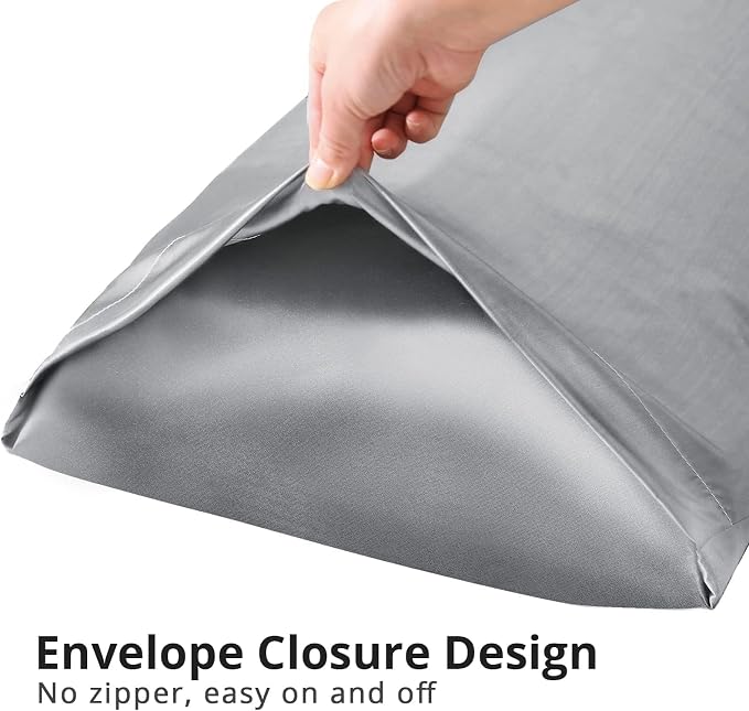 Body Pillow with Satin Pillowcase, Body Pillow for Adults | 20"x54", Removable Cover, OEKO-TEX Certified Down Alternative Filling,Washing Machine