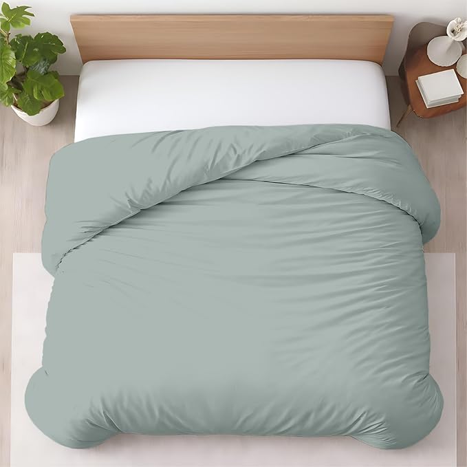 120"x120" 1 Pc Super King Plus/Super Oversize King Duvet Cover Only 100% Egyptian Cotton - 600 TC, Zipper Closure & Corner Ties - Fits Only Extra Large Inserts - Aqua Green