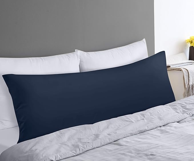 Utopia Bedding Full Body Pillow for Adults (Navy, 20 x 54 Inch), Long Pillow Insert for Sleeping, Ideal for Side Sleepers | Large Body pillows for Adults, Plush Support, Pregnancy Pillow Insert for sleeping, helps maintain body contour, 20x54 inches
