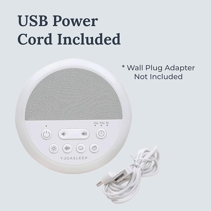 Yogasleep Nod White Noise Sound Machine, With Soft Night Light & Sleep Timer, 20 Sound Options Including Lullabies, Nature & Pink Noise, Sleep Aid For Baby & Adults, Noise Canceling For Office Privacy
