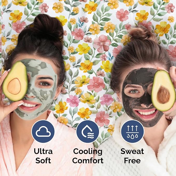 Twin 3 Piece Floral Sheet Set - Breathable & Cooling - Sun Kissed Bloom | 1 Flat, 1 Fitted & 1 Pillowcase w/ Deep Pockets, Boho Botanical Floral Bedding, Breathable & Cooling, Wrinkle & Fade Free