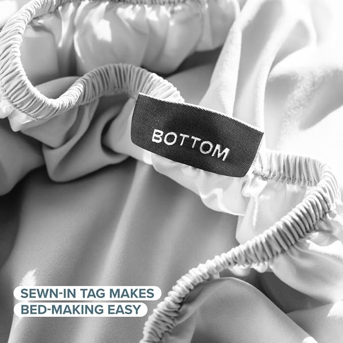Bare Home Twin XL Sheet Set - 1800 Ultra-Soft (Twin XL, Cloud Grey) | Deep Pockets 6 to 15 Inches, Breathable, Hypoallergenic, Hotel Luxury, Easy Fit, Soft, All-Season