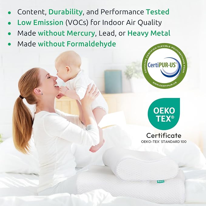 Cervical Pillow for Neck Pain Relief, Memory Foam Neck Pillow for Sleeping, Adjustable Orthopedic Sandwich Pillow, Contour Cooling for Side Back Stomach Sleeper, King(27.6"×15.7"×5.2"/4.5")