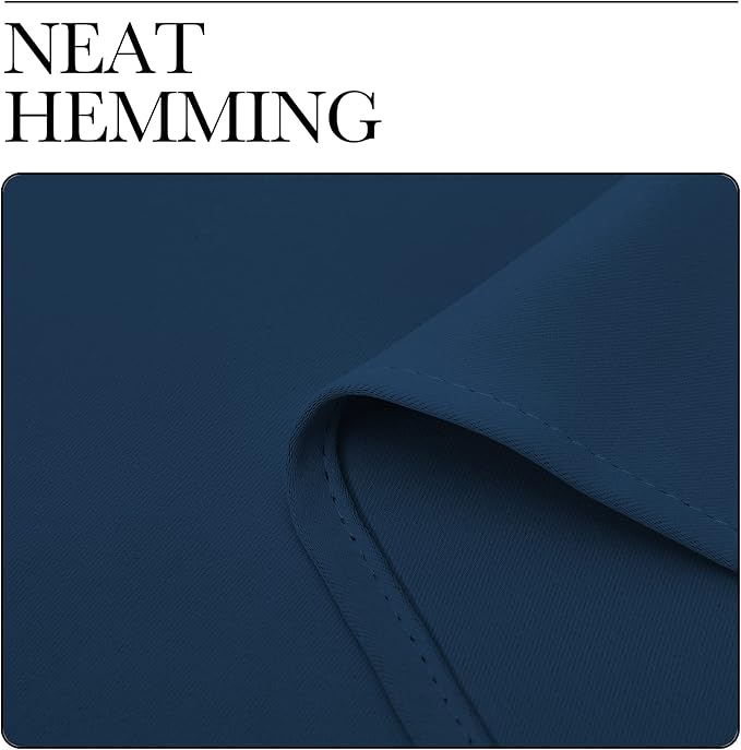 NICETOWN Bedroom Curtain Panels, 1 Pair, 34 by 63-inch, Moroccan Blue | Blackout Draperies, Thermal Insulated Solid Grommet Blackout Curtains/Drapes