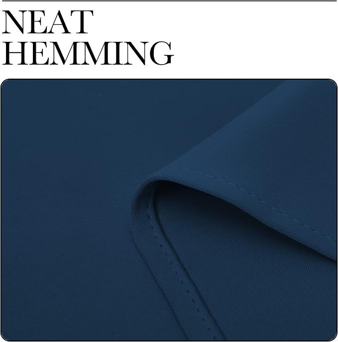 NICETOWN Moroccan Blue Blackout Curtains for Office 55" w x 78" L 2 Panels | Sound Reducing Heat Cold Block Panels for Bedroom Kitchen Dining Guest Room, Modern Decorative Room Darkening Window Decor