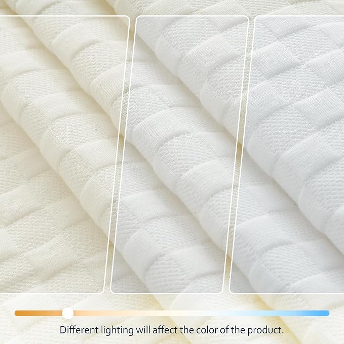 Waterproof Mattress Protector Full, Organic Cotton, White | Organic Cotton 250GSM 3D Waffle, Noiseless TPU Waterproof, Deep Pocket 8-18" Fit, OCS & OEKO-TEX Certified, Washable