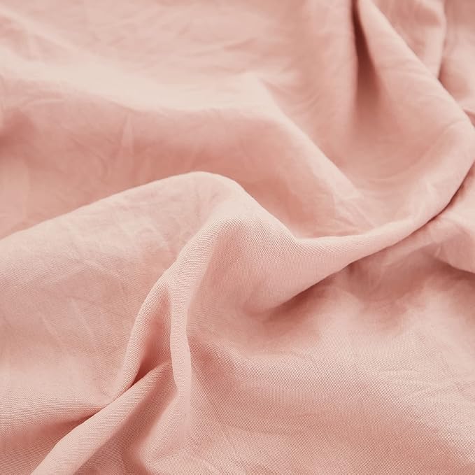 Pink Pillowcases King Pillowcases Ruffled Pillow Shams Set of 2 Cute Pillowcases Solid Ruffled Fringe Design Baby Pink Shabby Chic Pillowcases 2 Pack (King (20''x36''), Pink)