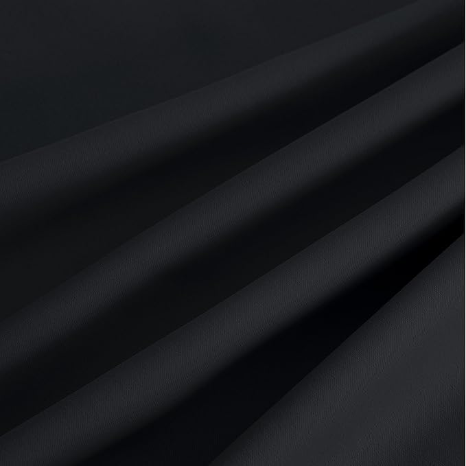 NICETOWN 100% Black Out Curtains 96 Inches Long 2 Panels for Living Room, Bedroom, Office Thermal Insulated Blackout Drapes Solid Grommet Noise Reducing Window Curtains, W40