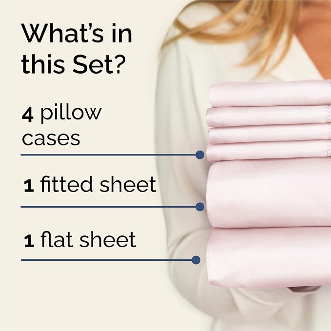 King 6 Piece Bed Sheet Set - Breathable & Cooling Sheets - Lavender Pink | Ultra Soft Hotel Luxury Bedding Set w/ 8-16 Inch Deep Pockets - 1 Flat & 1 Fitted Sheet & 4 Pillowcases - Wrinkle & Fade Free