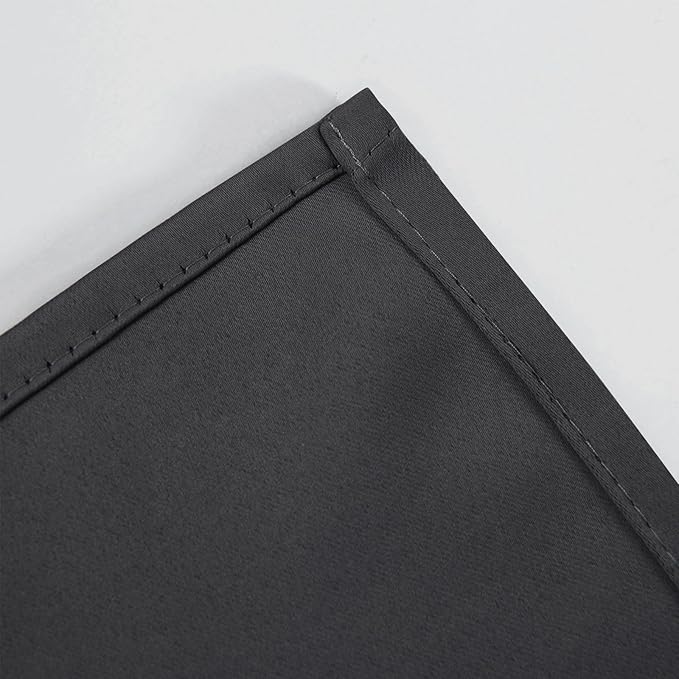 Dark Grey Thermal Blackout Curtains/42 x 95 Inch/Set of 2 Panels Room Darkening Curtains for Bedroom