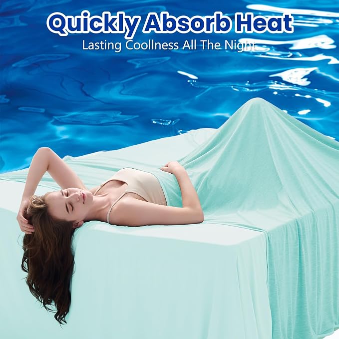 Topcee Cooling Blanket for Night Sweats Absorbs Heat to Keep Adults, Children Cool on Warm Nights, Q-Max 0.5 Cooling Blankets for Hot Sleepers, Ultra-Cool Lightweight Sofa Throw Blanket (50"x70") | Absorbs Heat Cold Summer Blanket for Night Sweats & Me...