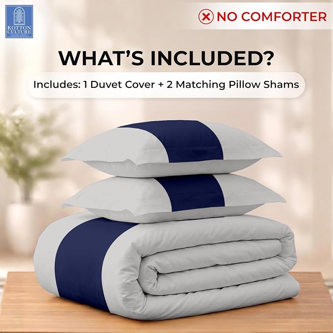 3 Pc Queen Size Duvet Cover Set- 100% Egyptian Cotton 600 Thread Count Ultra Soft Premium Durable Comforter Cover Zipper Closure & Corner Ties (Dashing Blue,Queen/Full 90" X 90")