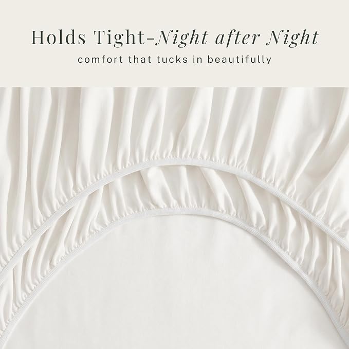 Hearth & Harbor Bed Sheets, Luxury Soft 6 Piece Bed Sheet Set Extra Deep Pocket Fitted Sheets Fits Mattress up to 21", Double Brushed Bedding Sheets & Pillowcases,
