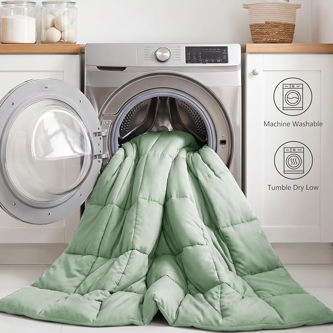 Full Size Comforter Sets, 7-Piece Bed in a Bag, Sage Green | OEKO-TEX Certified, Box-Stitched Design, 240 GSM Down Alternative Fill, All-Season Comfort, Sheets, Pillowcases & Shams