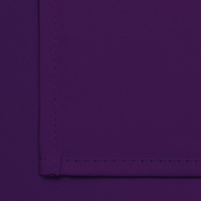 Yakamok Room Darkening Curtains 52x45 inch Length Purple-Living Room | 2 panels,grommet blackout window treatment,thermal insulated,light blocking drapes,privacy protection,bedroom dining room