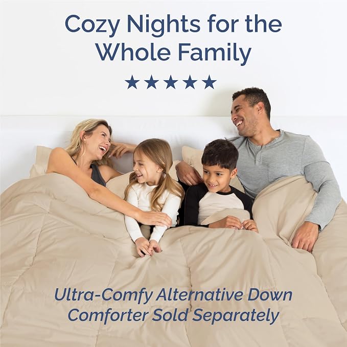 Full Size 4 Piece Sheet Set - Comfy Breathable & Cooling Sheets - Cream | Hotel Luxury Bed Sheets for Women & Men, Deep Pockets, Easy-Fit, Extra Soft and Wrinkle Free Sheets, Oeko-Tex Bed Sheet Set