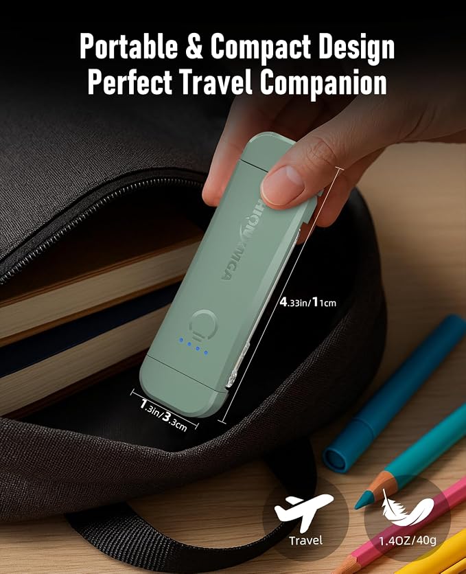 HIONXMGA 2-Pack,Rechargeable Book Lights for Reading in Bed,Green+Black | 3 Amber Colors,Stepless Dimming,Eye-Caring Mode,Up to 100H Runtime,USB Charging,Women Book Lovers,Christmas,Book Accessories