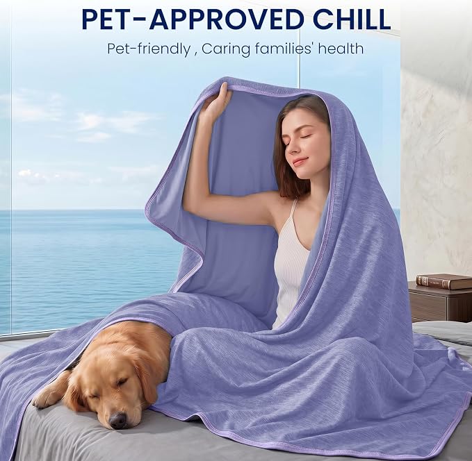TOPCEE Cooling Blanket(60"x90"Twin Size)for Night Sweats Absorbs Heat to Keep Adults, Children Cool on Warm Nights, Q-Max 0.5 Cooling blankets for Hot Sleepers, Ultra-Cool Lightweight Blanket for Bed | Absorbs Heat Cold Summer Blanket for Night Sweats ...