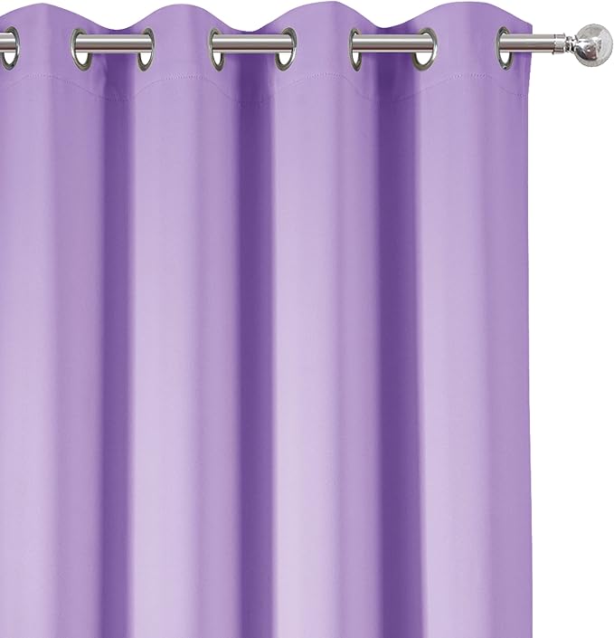 Lavender Thermal Blackout Curtains/52 x 72 Inch/Set of 2 Panels Room Darkening Curtains for Bedroom