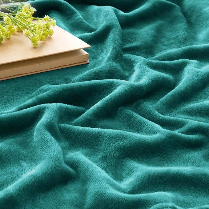 BEDELITE Fleece Blanket Soft Plush Throw for Couch Emerald Green 50"x60" | Ultra Soft Fleece, Plush Microfiber, Lightweight Warmth, All Season Comfort, Fade Resistant, Machine Washable, Couch Sofa Bed