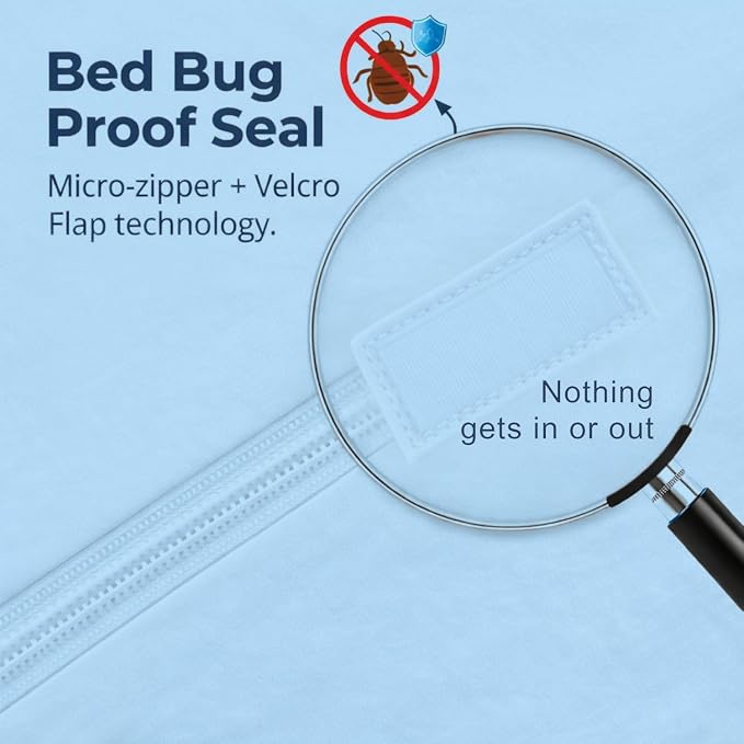 Guardmax Twin Mattress Protector Zippered, Bed Bug Mattress Cover | Waterproof, Dust Mite Proof, 6-Sided, Soft Jersey Knit, OEKO-TEX Certified, Machine Washable, Twin - 39 x 75, up to 11" Deep