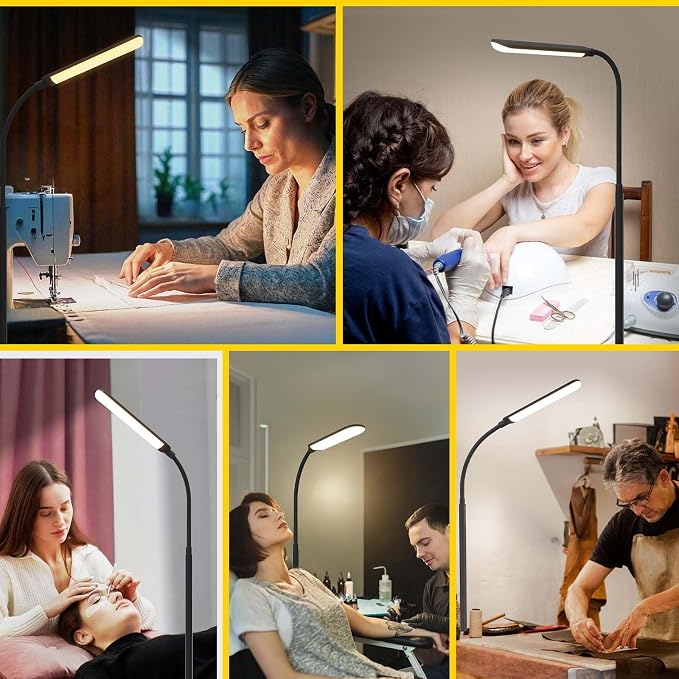Aisutha LED Floor Lamp, 18W Super Bright Floor Lamp for Living Room, Adjustable Stepless Colors & Brightness Standing Lamp, Eye Caring Reading Light with Remote | Adjustable Stepless Colors & Brightness Standing Lamp, Eye Caring Reading Light with Remo...