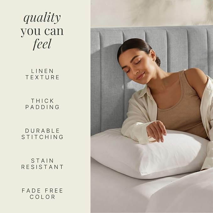 Nestl Upholstered Twin Headboard - Easy Assemble Channel Stitched Headboard Twin Size - Wall Mounted Headboards with 3D Soundproof Wall Panels Peel & Stick Floating Headboards, Silver