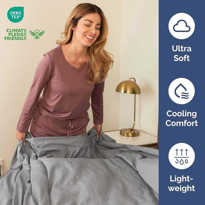 Twin XL Flat Sheet - College Dorm Room - Top Flat Sheet - Heathered Grey | College Dorm Room Essentials, Ultra-Soft, Breathable & Cooling, Fade & Wrinkle Free, Easy-Care, Stain & Shrink Resistant
