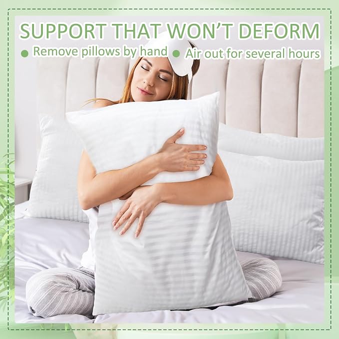 Barydat 20 Pcs Standard Bed Pillows for Sleeping,20 x 26 Inch | Soft, Hotel Bedding Pillows Inserts, for Stomach Side and Back Sleepers, Hotels Guesthouses Dormitories Nursing Home and More