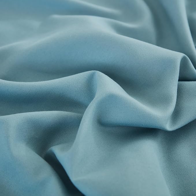 Dusty Blue Body Pillow Cover 20x54inches Long Pillowcase Ruffled Fringe Decor Sham Cute Pillowcase (1 Body)