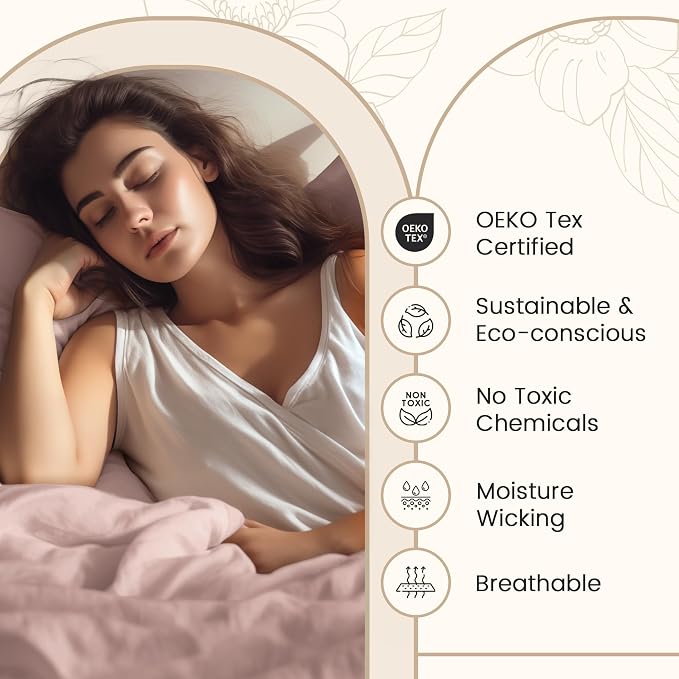 Bed Sheets Queen Size Bed Set, 15" Deep Pocket Queen Sheet Set - Sepia Rose | 800TC, Buttery Soft Breathable, Luxury Sateen Weave 100% Cotton Sheets, Machine Washable Pink Sheet, All Season Comfort