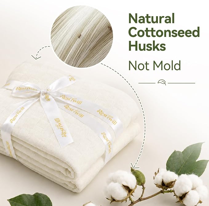 Waterproof Mattress Protector Queen, Organic Cotton, White | Organic Cotton 250GSM 3D Waffle, Noiseless TPU Waterproof, Deep Pocket 8-18" Fit, OCS & OEKO-TEX Certified, Washable