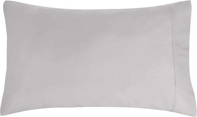 Amazon Basics Lightweight Super Soft Comfortable Breathable Wrinkle Resistant Microfiber 4 Piece Bed Sheet Set with 14-Inch Deep Pockets, Queen, Light Gray, Solid