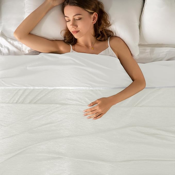 Topcee Cooling Blanket Throw 50"x70" for Hot Sleepers Summer Blanket | Absorbs Heat Cold Summer Blanket for Night Sweats & Menopause Q-Max>0.5 Lightweight Breathable Soft Double-Side Cooling
