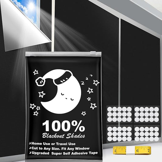 Portable Blackout Curtains, 118" x 57", 100% Blackout, Waterproof, Reusable, Hook & Loop Tabs, Ideal for Travel, Home, Office, Bedroom