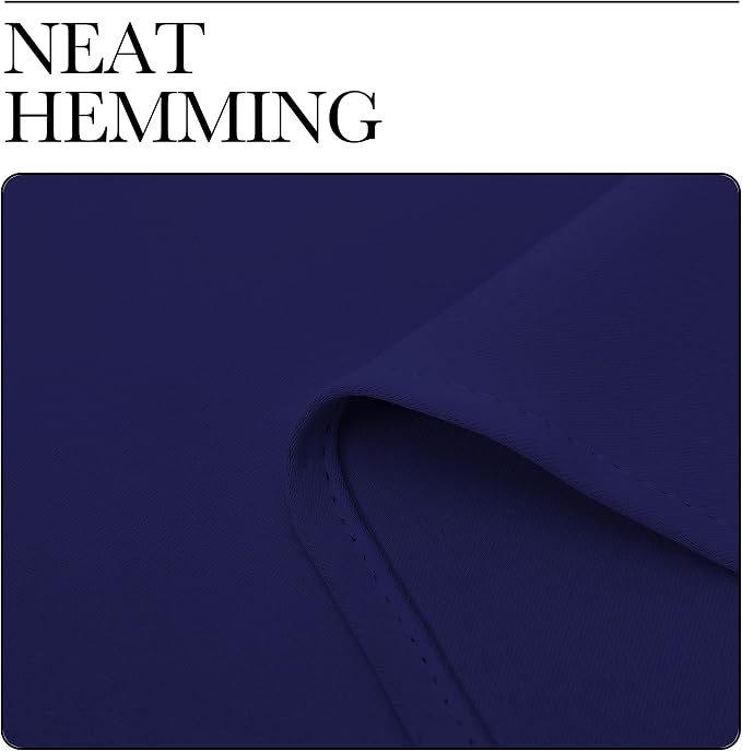 NICETOWN Navy Blue Blackout Curtains for Laundry 42" w x 48" L 2 Panels | Thermal Insulated Decoration Drapes for Bedroom Kitchen Short Window, Light Blocking Room Darkening Noise Reducing Home Decor