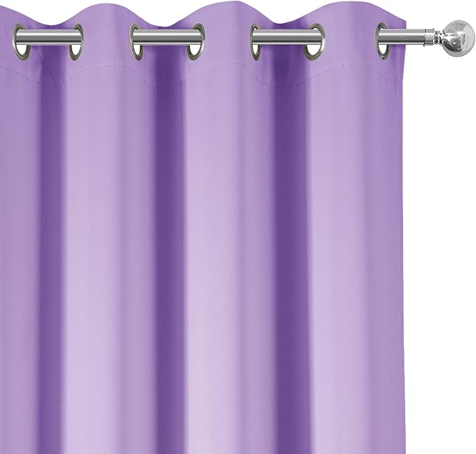 Blackout Curtains 66 x 84 inch/Lavender Curtains Set of 2 Panels/Thermal Insulated Room Darkening Bedroom Curtains