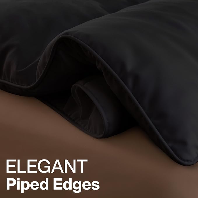 Utopia Bedding Twin Comforter, Duvet Insert, Black, 64 x 88 Inches | Soft and Fluffy Down Alternative Bed Comforter, All Season, Breathable, Corner Tabs, Box Stitched, Durable, Machine Washable