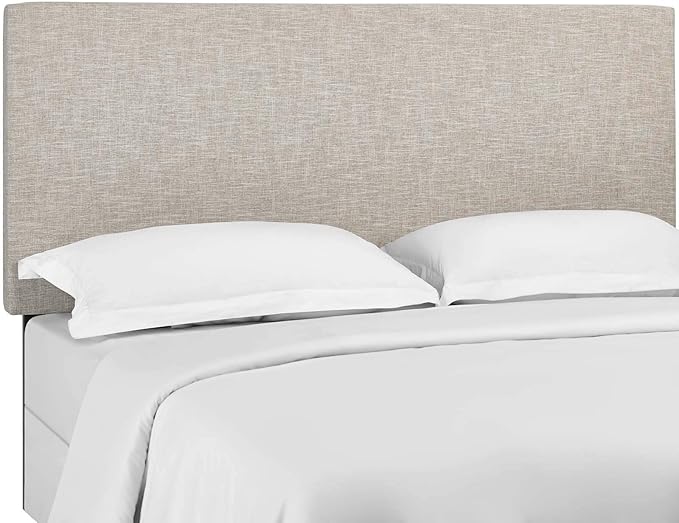 Modway Taylor Full/Queen Upholstered Linen Fabric Headboard, Beige