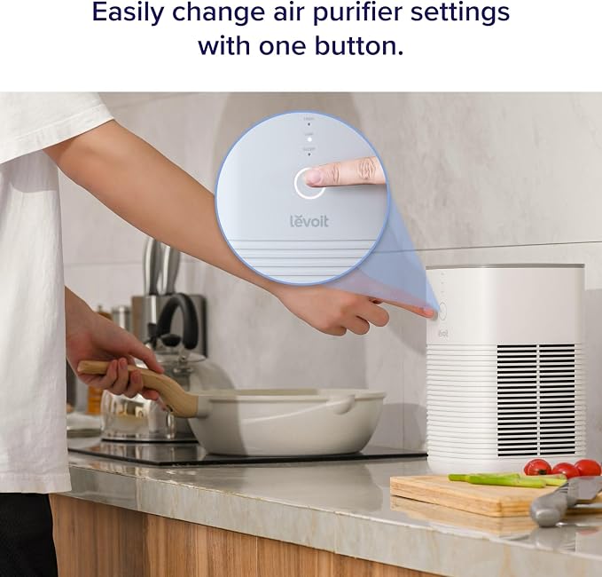 Levoit Air Purifiers for Home Bedroom Dorm Room | AHAM VERIFIDE, Freshens Small Room with Aroma Pad, For Smoke, Pollen, Pet Dander, Odor, Dust, Office, Desktop, White