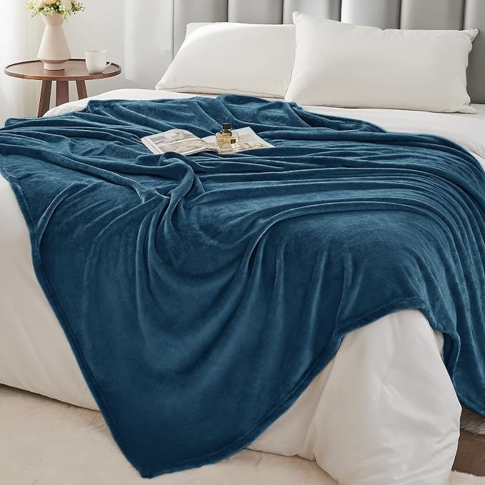 BEDELITE Fleece Blanket Soft Plush Throw for Couch Mineral Blue 50"x60" | Ultra Soft Fleece, Plush Microfiber, Lightweight Warmth, All Season Comfort, Fade Resistant, Machine Washable, Couch Sofa Bed