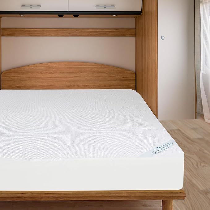 RV Short Queen Terry Mattress Protector Waterproof for 75''×60'' up to14'' | Ultra Soft & Breathable Smooth Top Fitted Mattress Cover Skin-Friendly Machine Washable Mattress Protector