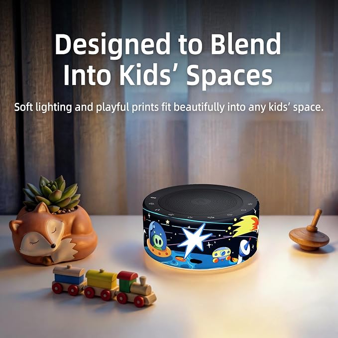 Kipcush White Noise Machine for Baby & Adults, Sleep Sound Machine with 30 Soothing Sounds, 8-Color Night Light, Memory Function, White Noise for Sleeping, Nursery, Office, Travel, Relaxation