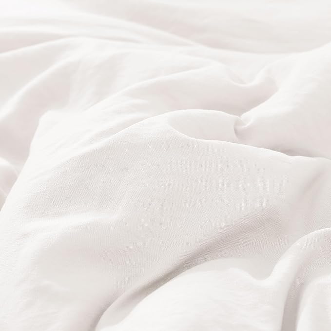 Twin XL Comforter Set- 5 Pieces Prewashed Bed in a Bag Twin Bedding Sets | Soft All Season Comforter with Sheets, Pillow Sham & Pillowcase, White
