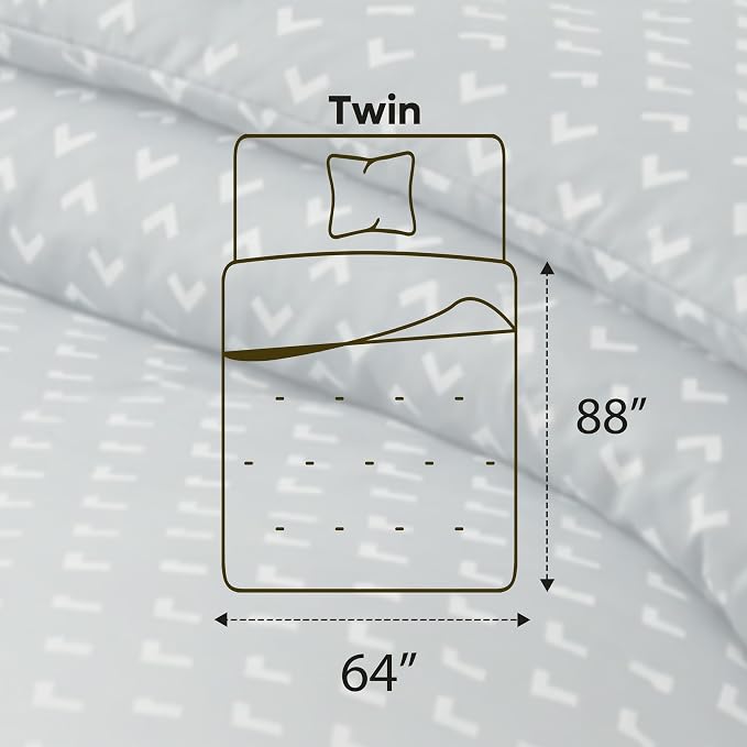 Utopia Bedding 2 Pc Twin Comforter Set, Printed Comforter, Arrows White | Comforter Set Includes Comforter (64x88) Inches, 1 Sham (20x26) Inches. Soft Microfiber Down Alternative, Machine Washable.