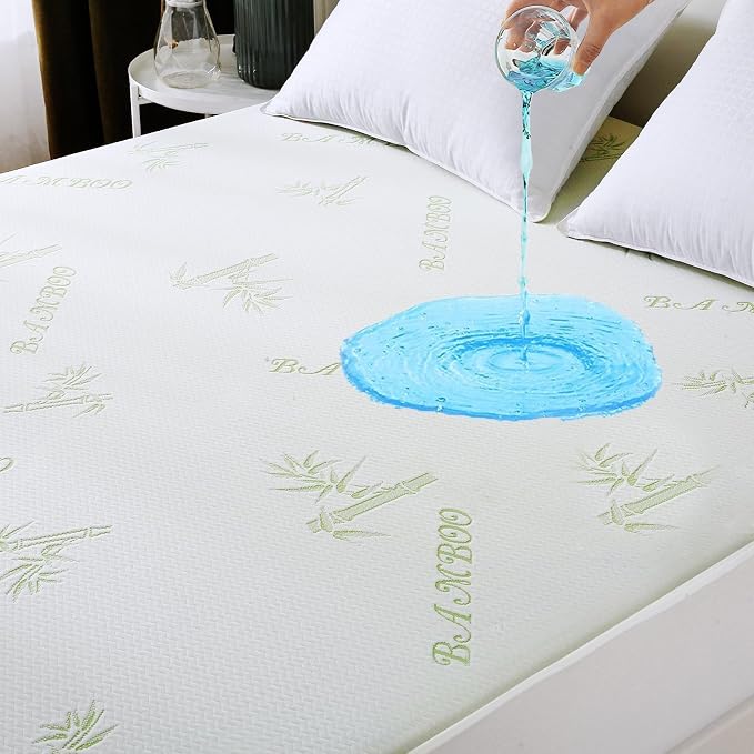 Mattress Protector Full Size Bed, 100% Waterproof Mattress Cover, Cooling and Breathable Bed Pad Cover, Deep Pocket 8"-21"