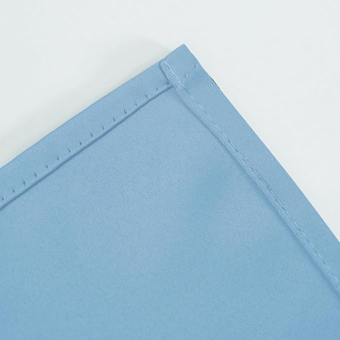 Sky Blue Blackout Curtains 34 x 84 Inch Length/Set of 2 Curtain Panels/Thermal Insulated Room Darkening Blackout Curtains for Bedroom