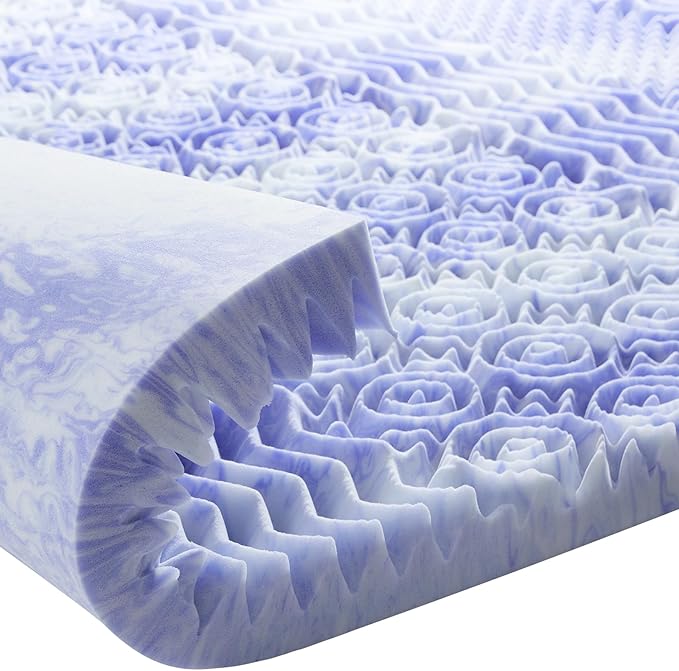 Dreamsmith Queen Mattress Topper, 4 Inch 7-Zone Memory Foam Mattress Topper, Gel Infused Foam Mattress Topper for Pressure Relief, Made with CertiPUR-US® Certified Foam, Oeko-Tex Certified