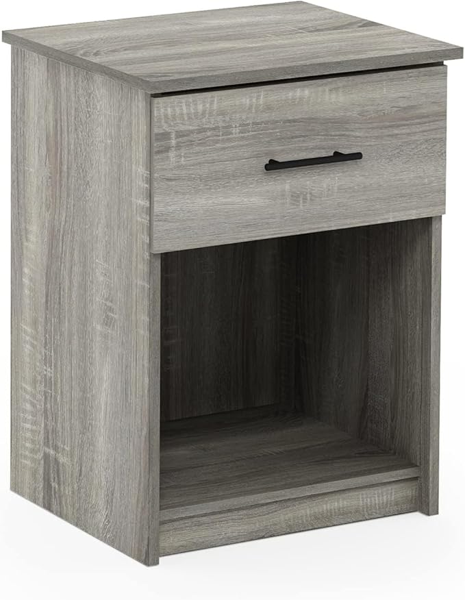 Furinno Tidur Nightstand, French Oak Grey