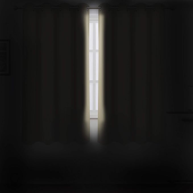 Beige Blackout Curtains 66 x 63 Inch Length/Set of 2 Curtain Panels/Thermal Insulated Room Darkening Blackout Curtains for Bedroom